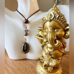 Ganesha Lord Hindu God Luck, Prosperity and protection Necklace